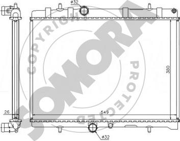 Somora 223440 - Радиатор, охлаждение двигателя autosila-amz.com