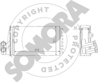 Somora 223250A - Теплообменник, отопление салона autosila-amz.com