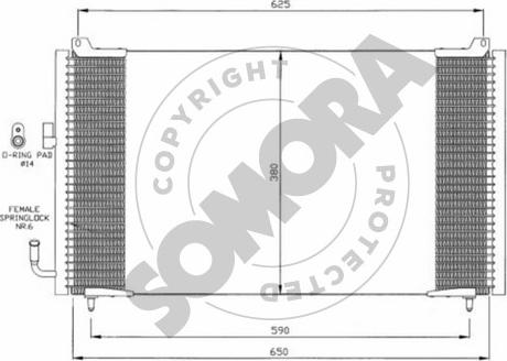 Somora 223260A - Конденсатор кондиционера autosila-amz.com