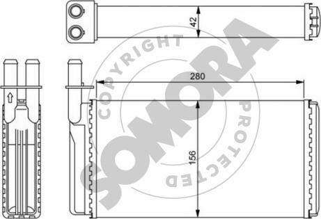 Somora 272050 - Теплообменник, отопление салона autosila-amz.com