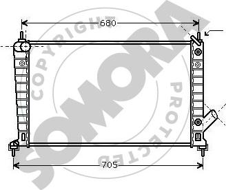 Somora 272140D - Радиатор, охлаждение двигателя autosila-amz.com