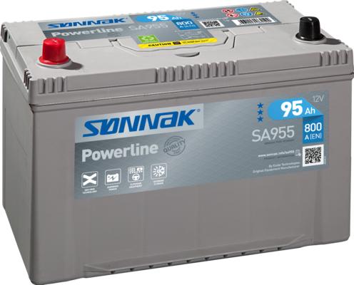 Sonnak SA955 - Стартерная аккумуляторная батарея, АКБ autosila-amz.com