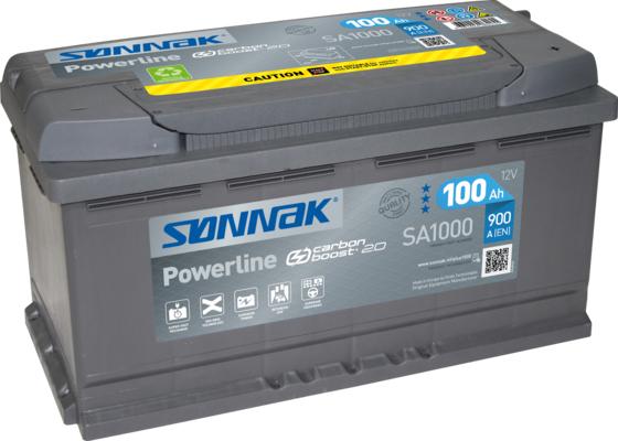 Sonnak SA1000 - Стартерная аккумуляторная батарея, АКБ autosila-amz.com