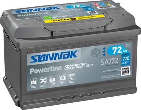 Sonnak SA722 - Стартерная аккумуляторная батарея, АКБ autosila-amz.com