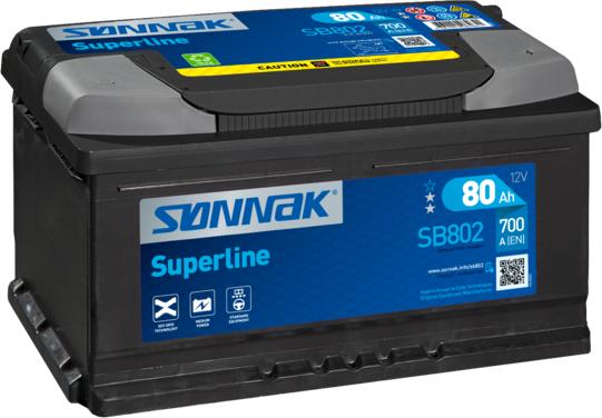 Sonnak SB802 - Стартерная аккумуляторная батарея, АКБ autosila-amz.com