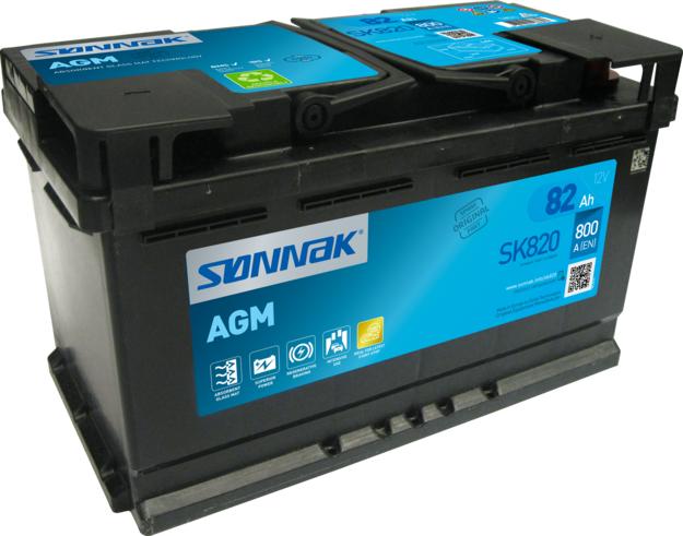 Sonnak SK820 - Стартерная аккумуляторная батарея, АКБ autosila-amz.com