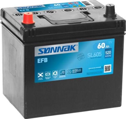Sonnak SL605 - Стартерная аккумуляторная батарея, АКБ autosila-amz.com