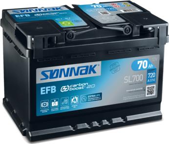 Sonnak SL700 - Стартерная аккумуляторная батарея, АКБ autosila-amz.com