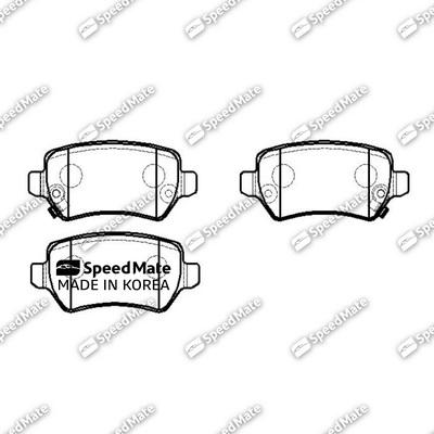 SpeedMate SM-BPE155 - Тормозные колодки, дисковые, комплект autosila-amz.com