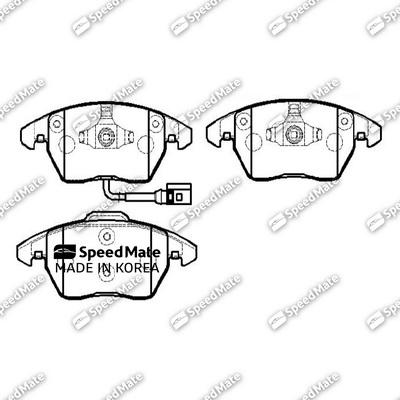 SpeedMate SM-BPE169 - Тормозные колодки, дисковые, комплект autosila-amz.com