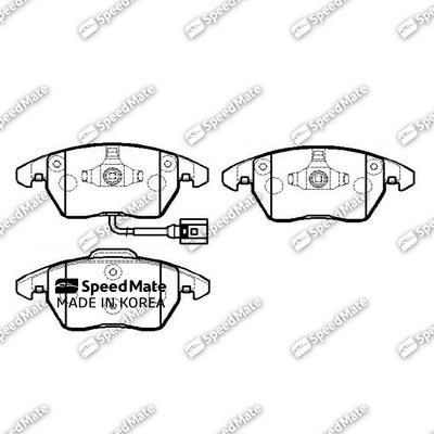 SpeedMate SM-BPE169 - Тормозные колодки, дисковые, комплект autosila-amz.com