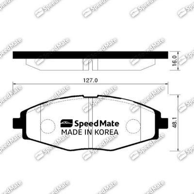 SpeedMate SM-BPG008 - Тормозные колодки, дисковые, комплект autosila-amz.com