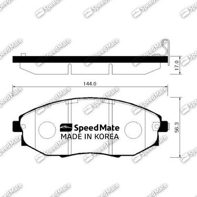 SpeedMate SM-BPG016 - Тормозные колодки, дисковые, комплект autosila-amz.com