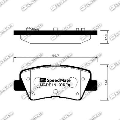 SpeedMate SM-BPH049 - Тормозные колодки, дисковые, комплект autosila-amz.com