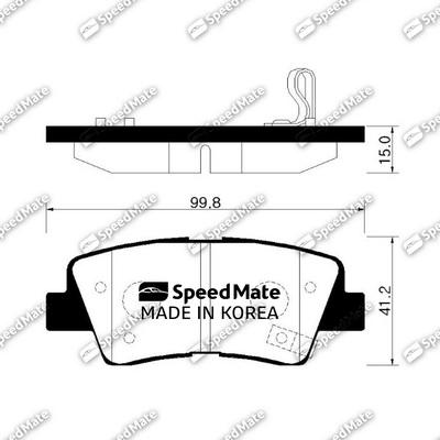 SpeedMate SM-BPH042 - Тормозные колодки, дисковые, комплект autosila-amz.com