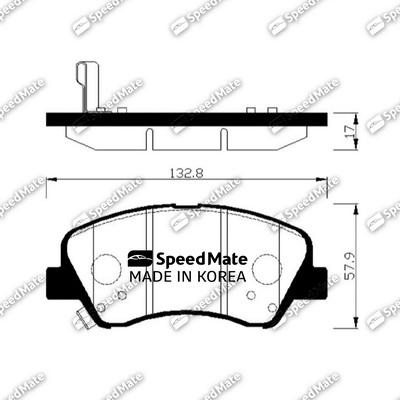 SpeedMate SM-BPH047 - Тормозные колодки, дисковые, комплект autosila-amz.com