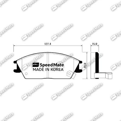 SpeedMate SM-BPH003 - Тормозные колодки, дисковые, комплект autosila-amz.com