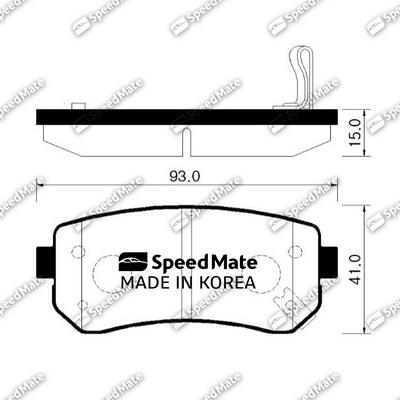 SpeedMate SM-BPH034 - Тормозные колодки, дисковые, комплект autosila-amz.com