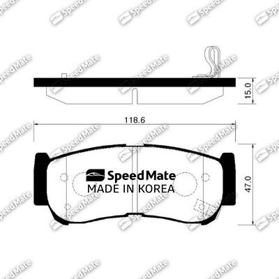 SpeedMate SM-BPH031 - Тормозные колодки, дисковые, комплект autosila-amz.com