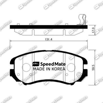 SpeedMate SM-BPH038 - Тормозные колодки, дисковые, комплект autosila-amz.com