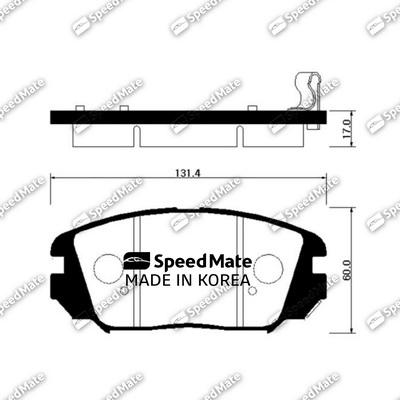 SpeedMate SM-BPH032 - Тормозные колодки, дисковые, комплект autosila-amz.com