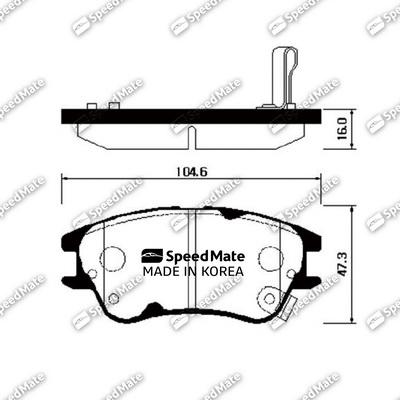 SpeedMate SM-BPH024 - Тормозные колодки, дисковые, комплект autosila-amz.com