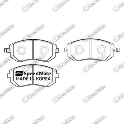 SpeedMate SM-BPJ410 - Тормозные колодки, дисковые, комплект autosila-amz.com