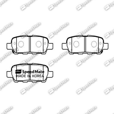 SpeedMate SM-BPJ051 - Тормозные колодки, дисковые, комплект autosila-amz.com