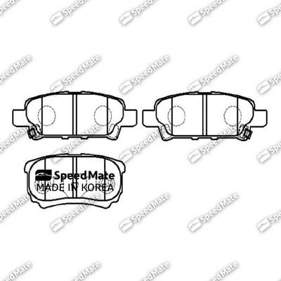 SpeedMate SM-BPJ361 - Тормозные колодки, дисковые, комплект autosila-amz.com