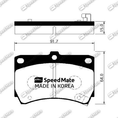 SpeedMate SM-BPK009 - Тормозные колодки, дисковые, комплект autosila-amz.com
