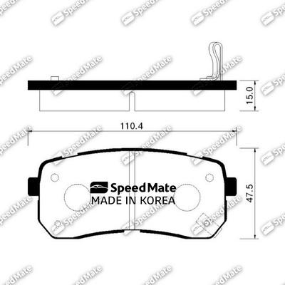 SpeedMate SM-BPK034 - Тормозные колодки, дисковые, комплект autosila-amz.com