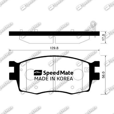 SpeedMate SM-BPK031 - Тормозные колодки, дисковые, комплект autosila-amz.com