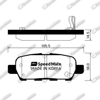 SpeedMate SM-BPS009 - Тормозные колодки, дисковые, комплект autosila-amz.com