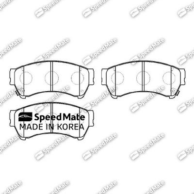 SpeedMate SM-BPU002 - Тормозные колодки, дисковые, комплект autosila-amz.com