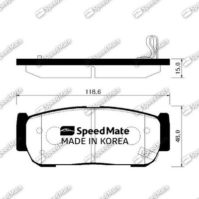 SpeedMate SM-BPY009 - Тормозные колодки, дисковые, комплект autosila-amz.com