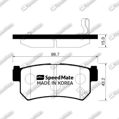 SpeedMate SM-BPY008 - Тормозные колодки, дисковые, комплект autosila-amz.com