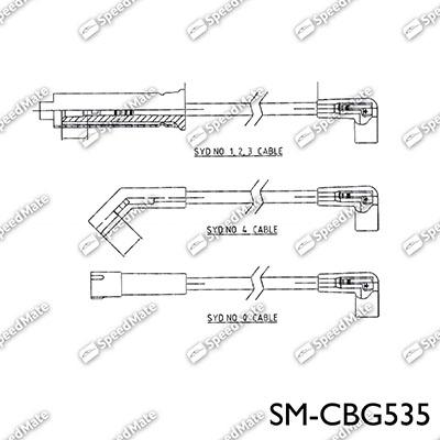 SpeedMate SM-CBG535 - Провода в/в DAEWOO Nexia (1.5) (SOHC) autosila-amz.com
