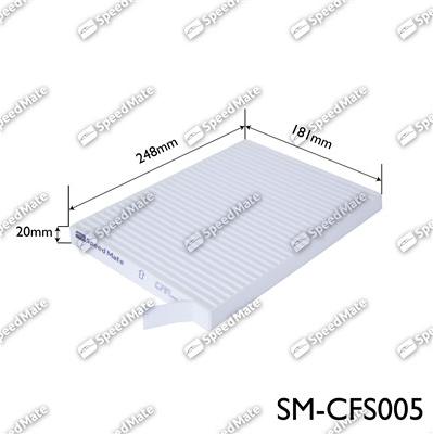 SpeedMate SM-CFS005 - Фильтр воздуха в салоне autosila-amz.com