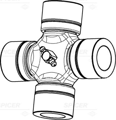 Spicer 7687400600000 - Шарнир, продольный вал autosila-amz.com