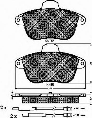 Spidan 31826 - Тормозные колодки, дисковые, комплект autosila-amz.com