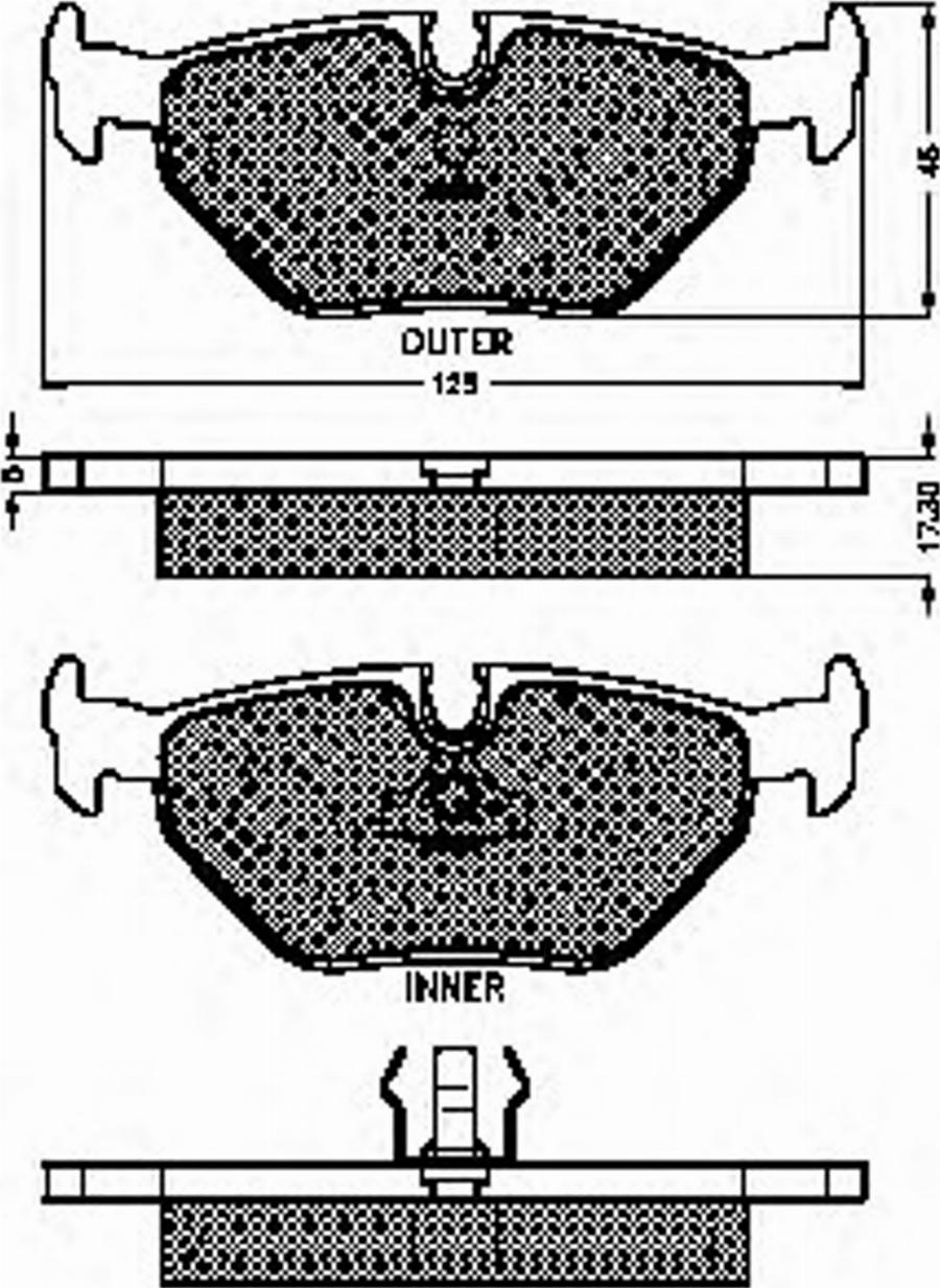 Spidan 31343 - Тормозные колодки, дисковые, комплект autosila-amz.com