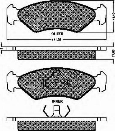 Spidan 31705 - Тормозные колодки, дисковые, комплект autosila-amz.com