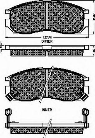 Spidan 31711 - Тормозные колодки, дисковые, комплект autosila-amz.com