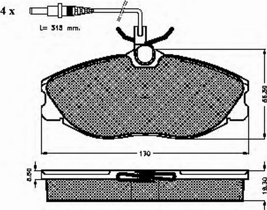 Spidan 32222 - Тормозные колодки, дисковые, комплект autosila-amz.com