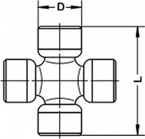 Spidan U 122 - Крестовина карданной передачи 15.00x40.00 - FORD: TRANSIT для фиксации штамповкой autosila-amz.com