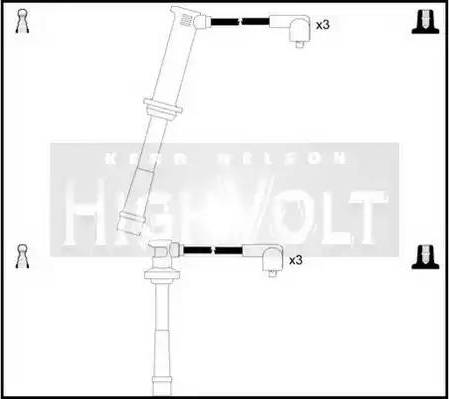 Standard OEF262 - Комплект проводов зажигания autosila-amz.com