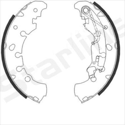 Starline BC 09090 - Комплект тормозных колодок, барабанные autosila-amz.com