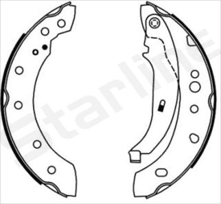 Starline BC 08680 - Комплект тормозных колодок, барабанные autosila-amz.com