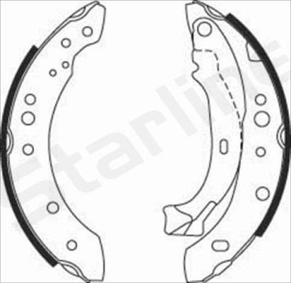 Starline BC 08150 - Комплект тормозных колодок, барабанные autosila-amz.com