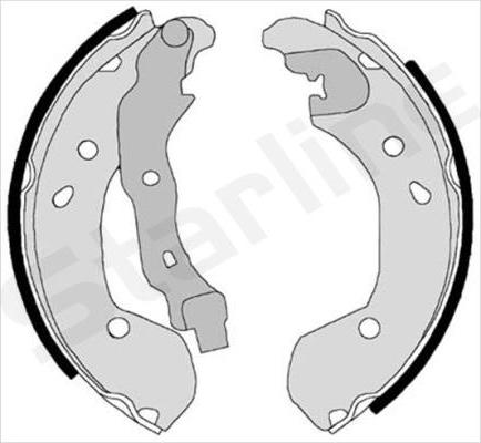 Starline BC 08180 - Комплект тормозных колодок, барабанные autosila-amz.com